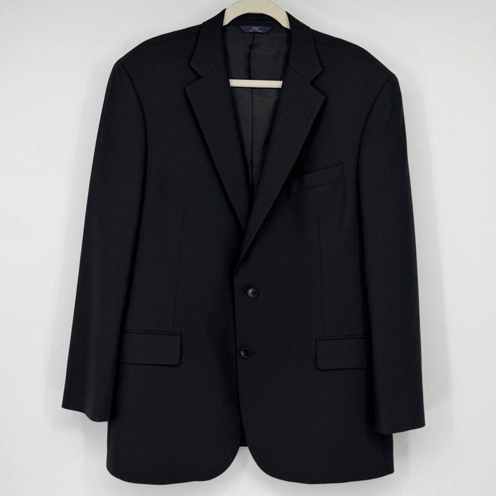 Brooks Brothers 346 Mens 44R Black Wool Stretch Two Button Blazer Sport Coat